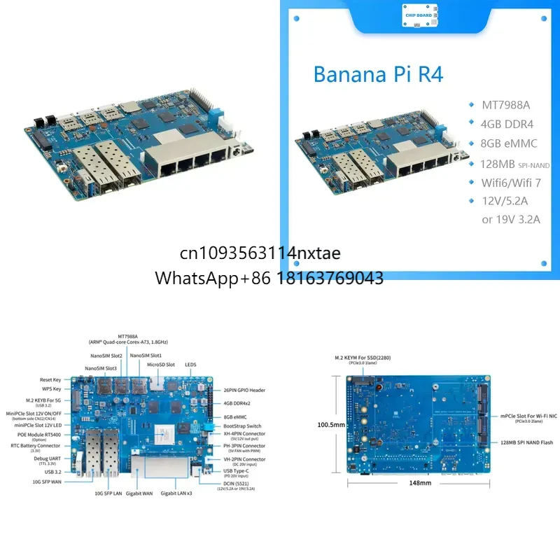 2026 : Chaud ! Carte Banana Pi - Bananapi Bpi R4 Wifi 7 avis et prix